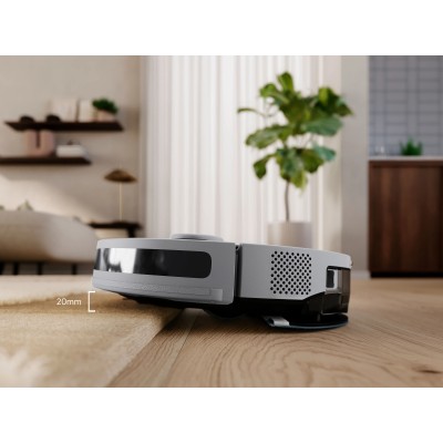 Робот-пилосос Electrolux, h=10см, вологе прибирання, конт пил -0.3л, вода -0.3л, автон. робота до 140хв, Wi-Fi, сірий (ER71HW1UG