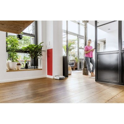 Робот-пилосос Karcher RCV 5, h=9.7см, вологе прибирання, конт пил -0.330л, вода -0.240л, автон. робота до 120хв, білий (1.269-64