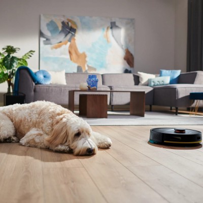 Робот-пилосос Philips Series 2000, h=40.3см, вологе прибирання, конт пил -0.25л, автон. робота до 130хв, НЕРА 11, білий (XU2000/