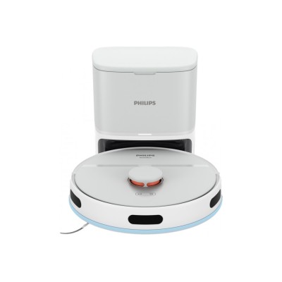 Робот-пилосос Philips Series 2000, h=40.3см, вологе прибирання, конт пил -0.25л, автон. робота до 130хв, НЕРА 11, білий (XU2100/