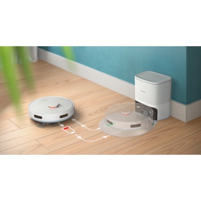 Робот-пилосос Philips Series 2000, h=40.3см, вологе прибирання, конт пил -0.25л, автон. робота до 130хв, НЕРА 11, білий (XU2100/