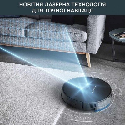 Робот-пилосос Rowenta X-Plorer Serie 75 S, h=9.5см, вологе прибирання, конт пил -0.4л, вода -0.3л, автон. робота до 120хв, НЕРА,