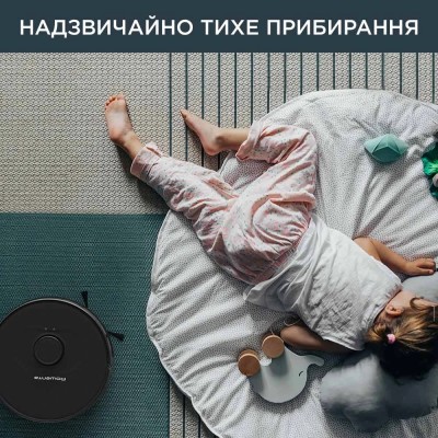 Робот-пилосос Rowenta X-Plorer Serie 75 S, h=9.5см, вологе прибирання, конт пил -0.4л, вода -0.3л, автон. робота до 120хв, НЕРА,
