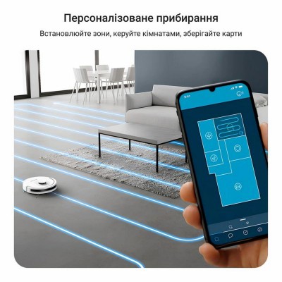 Робот-пилосос Rowenta миючий X-Plorer Serie 90, 6000ПаВт, h=9.7см, 0.26л, конт пил -0.29л, автон. робота до 270хв, білий (RR8777