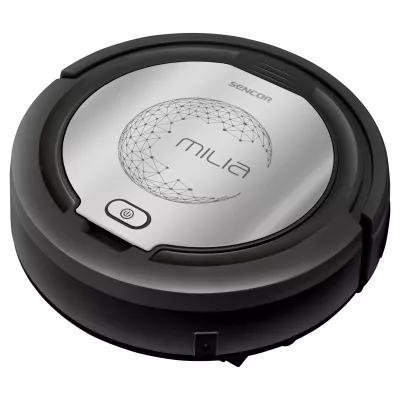 Робот-пилосос Sencor, 100Вт, h=7.5см, конт пил -0.2л, автон. робота до 45хв, вага-2.5кг, НЕРА, чорний (SRV1000SL)