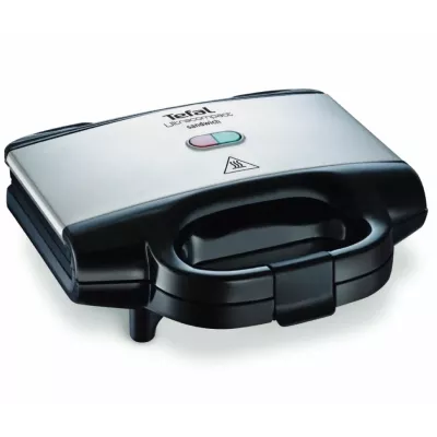 Сендвічмейкер Tefal Ultracompact 700Вт, 1 пластина-гриль, корпус-пластик, чорно-сріблястий (SM157236)
