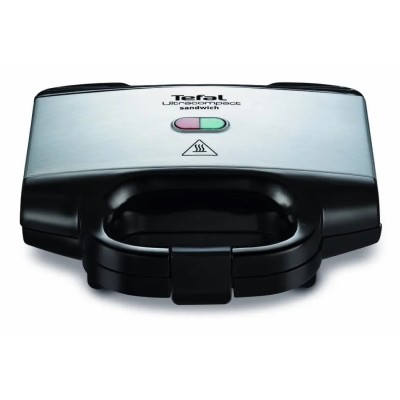 Сендвічмейкер Tefal Ultracompact 700Вт, 1 пластина-гриль, корпус-пластик, чорно-сріблястий (SM157236)