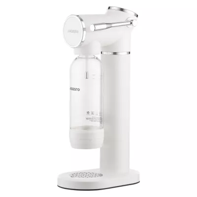 Сифон для газування води Ardesto, підключення балону- різьба, пляшка 1л, важіль, білий