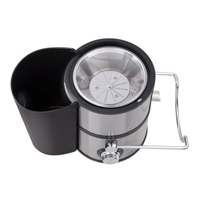 Соковитискач Ardesto відцентрований 1000Вт, чаша-0.5л, жмих-1.5л, пластик/метал, сріблясто-чорний (JEG-1000)