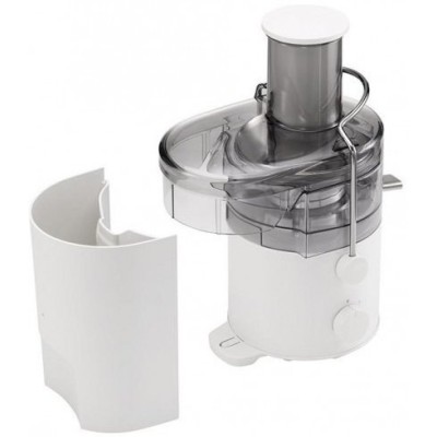 Соковитискач Panasonic відцентрований 1000Вт, чаша-1.5л, жмих-2л, жолоб на ціле яблуко, пластик/метал, білий (MJ-CB100WTQ)