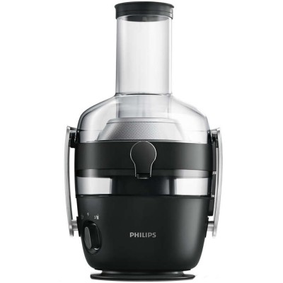 Соковитискач Philips Avance Collection відцентрований 1000Вт, чаша-1л, жмих-2.1л, жолоб на ціле яблуко, пластик, чорний (HR1919/