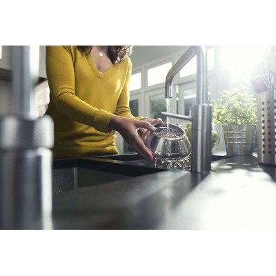 Соковитискач Philips Avance Collection відцентрований 1000Вт, чаша-1л, жмих-2.1л, жолоб на ціле яблуко, пластик, чорний (HR1919/