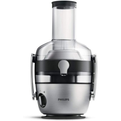 Соковитискач Philips Avance Collection відцентрований 1200Вт, чаша-1л, жмих-2.1л, жолоб на ціле яблуко, пластик/метал, сріблясти
