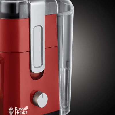 Соковитискач Russell Hobbs Desire відцентрований 550Вт, чаша-0.75л, жмих-2л, пластик, червоно-чорний (24740-56)