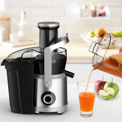 Соковитискач Tefal Nutri XXL відцентрований 1000Вт, чаша-0.8л, жмих-2.2л, жолоб на ціле яблуко, пластик/метал, чорний-нержавіюча