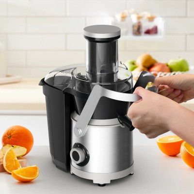 Соковитискач Tefal Nutri XXL відцентрований 1000Вт, чаша-0.8л, жмих-2.2л, жолоб на ціле яблуко, пластик/метал, чорний-нержавіюча