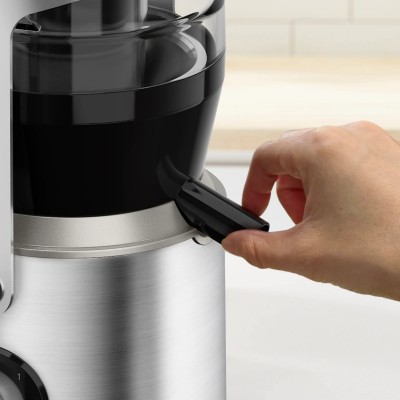 Соковитискач Tefal Nutri XXL відцентрований 1000Вт, чаша-0.8л, жмих-2.2л, жолоб на ціле яблуко, пластик/метал, чорний-нержавіюча