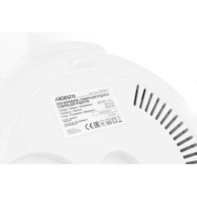 Сушарка для продуктів Ardesto FDB-5321T, 250Вт, піддонів -5x3см, діаметр-32см, макс-70°С, таймер, електр. управління, пластик , 