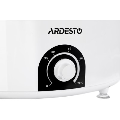 Сушарка для продуктів Ardesto FDB-5385, 520Вт, піддонів -5x4см, діаметр-38,5см, макс-70°С, рег.темп, пластик , білий