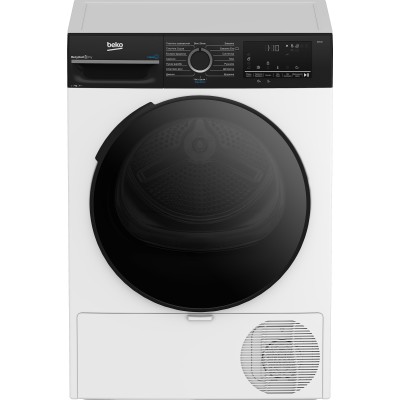 Сушильна машина Beko тепловий насос, 7кг, A++, 55см, дисплей, пара, підсвітка барабану, білий (BM3T47239WPBB2)