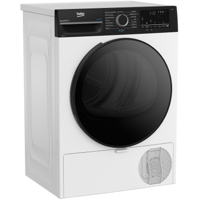 Сушильна машина Beko тепловий насос, 7кг, A++, 55см, дисплей, пара, підсвітка барабану, білий (BM3T47239WPBB2)