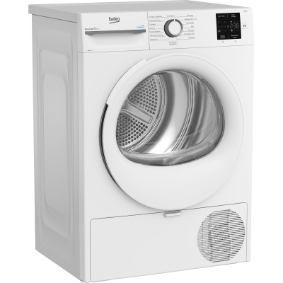 Сушильна машина Beko тепловий насос, 8кг, A++, 55см, дисплей, підсвітка барабану, пар, білий (BM3T38239WW)