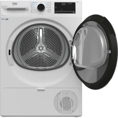 Сушильна машина Beko тепловий насос, 8кг, A+++, 60см, дисплей, підсвітка барабану, білий (B5T68243)