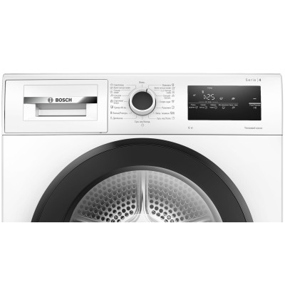 Сушильна машина Bosch тепловий насос, 8кг, A++, 61см, дисплей, білий (WTH85206UA)