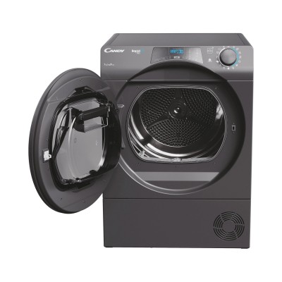 Сушильна машина Candy тепловий насос, 7кг, A++, 48,6см, дисплей, Wi-Fi, cріблястий (RP4H7A2TRER-S)