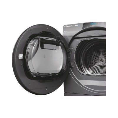 Сушильна машина Candy тепловий насос, 7кг, A++, 48,6см, дисплей, Wi-Fi, cріблястий (RP4H7A2TRER-S)