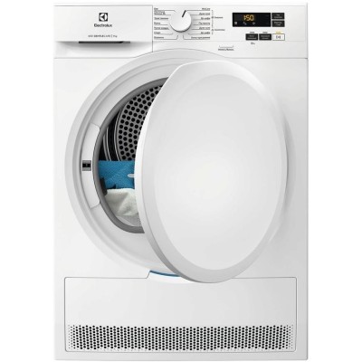 Сушильна машина Electrolux тепловий насос, 7кг, A++, 64см, дисплей, білий (EW6D171YU)