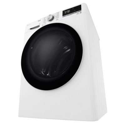 Сушильна машина LG тепловий насос, 9кг, A++, 69см, дисплей, автоматичне очищення конденсатора, білий (DC90V5V0W)