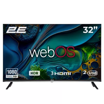 Телевізор 32" 2E LED FHD 60Hz Smart WebOS Black (2E-32A07KW)