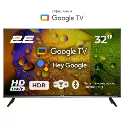 Телевізор 32" 2E LED HD 60Hz Smart Google TV Black (2E-32A07KH)