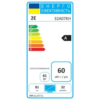 Телевізор 32" 2E LED HD 60Hz Smart Google TV Black (2E-32A07KH)