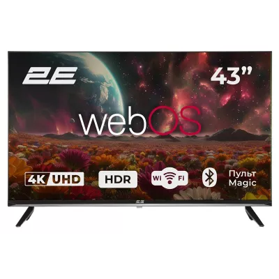 Телевізор 43" 2E LED 4K 60Hz Smart WebOS Black (2E-43A07KUW)