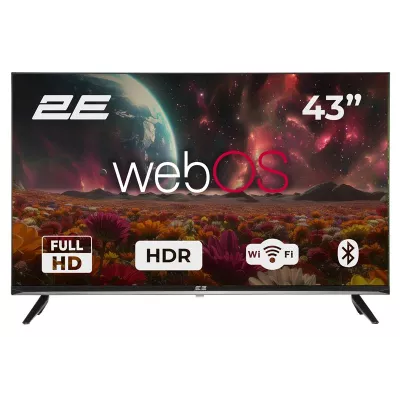Телевізор 43" 2E LED FHD 60Hz Smart WebOS Black (2E-43A07KFW)