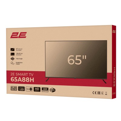 Телевізор 65" 2E MiniLED 4K 60Hz Smart WebOS Black (2E-65A88H)