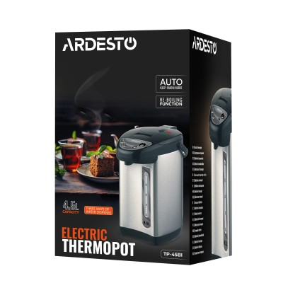 Термопот Ardesto 4.5л, пластик, сіро-чорний (TP-45BI)