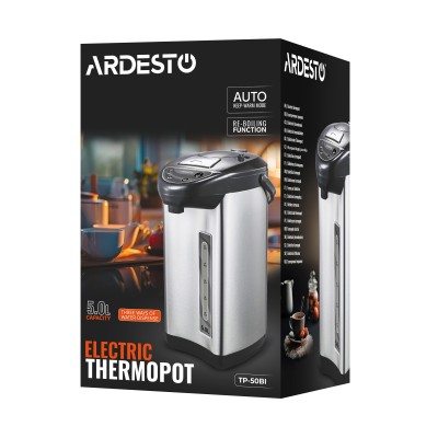 Термопот Ardesto 5л, пластик, сіро-чорний (TP-50BI)
