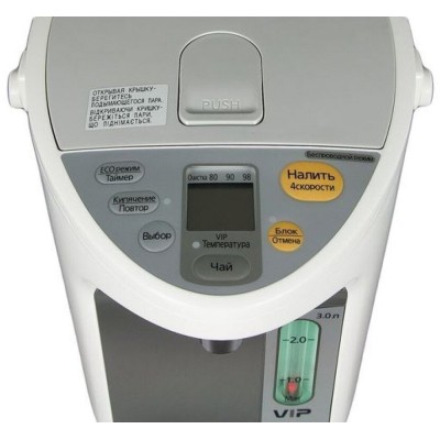 Термопот Panasonic 3л, дисплей, пластик, біло-сірий (NC-HU301PZTW)