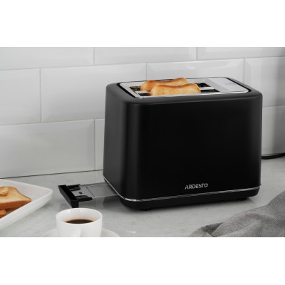Тостер Ardesto Elegance 800Вт, LED дисплей, пластик, чорний (T-K301E)