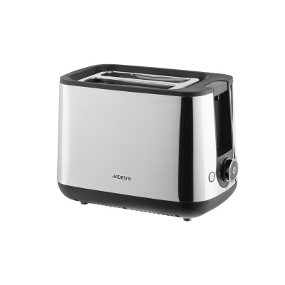 Тостер Ardesto Steel Collection 800Вт, метал/пластик, сріблясто-чорний (T-K200)