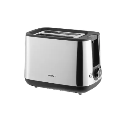 Тостер Ardesto Steel Collection 800Вт, метал/пластик, сріблясто-чорний (T-K200)