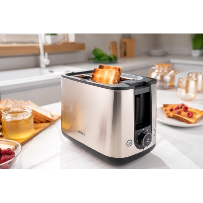 Тостер Ardesto Steel Collection 800Вт, метал/пластик, сріблясто-чорний (T-K200)
