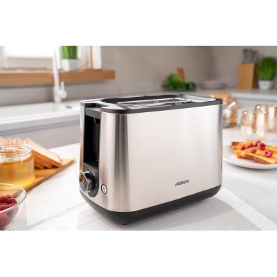 Тостер Ardesto Steel Collection 800Вт, метал/пластик, сріблясто-чорний (T-K200)