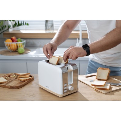 Тостер Ardesto T-F420WWD, 800Вт, метал, 2 слоти, білий