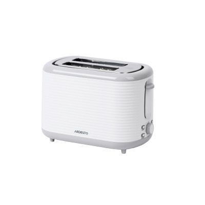 Тостер Ardesto White stripes T-F17WG 930Вт, пластик, білий+сірий