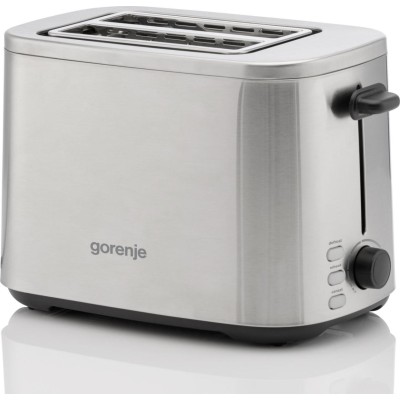Тостер Gorenje 800Вт, підігрів, розморожування, пластик, сріблястий (T800DS)