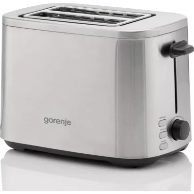 Тостер Gorenje 800Вт, підігрів, розморожування, пластик, сріблястий (T800DS)